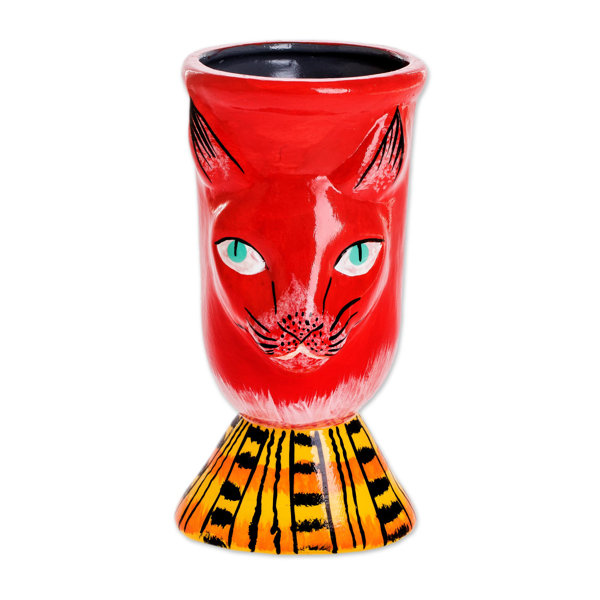 Winston Porter Kataleia Handmade Ceramic Statue Planter Wayfair